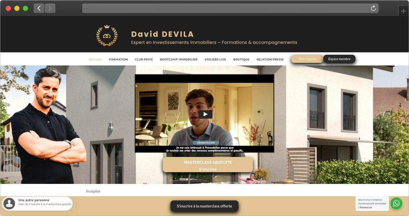Site internet de David DEVILA (https://www.daviddevila.com)
