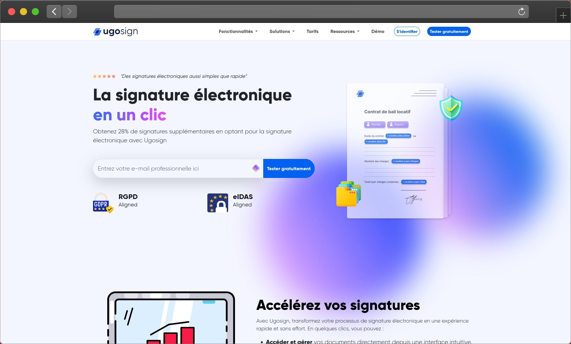 Plateforme de signature électronique certifiée eIDAS et RGS** (https://ugosign.com)
