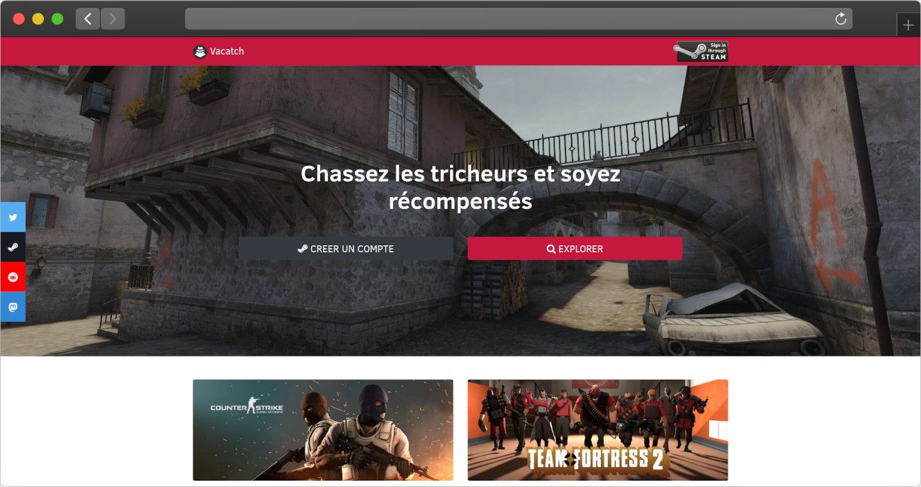 Site internet de la plateforme Vacatch (https://vacatch.com)